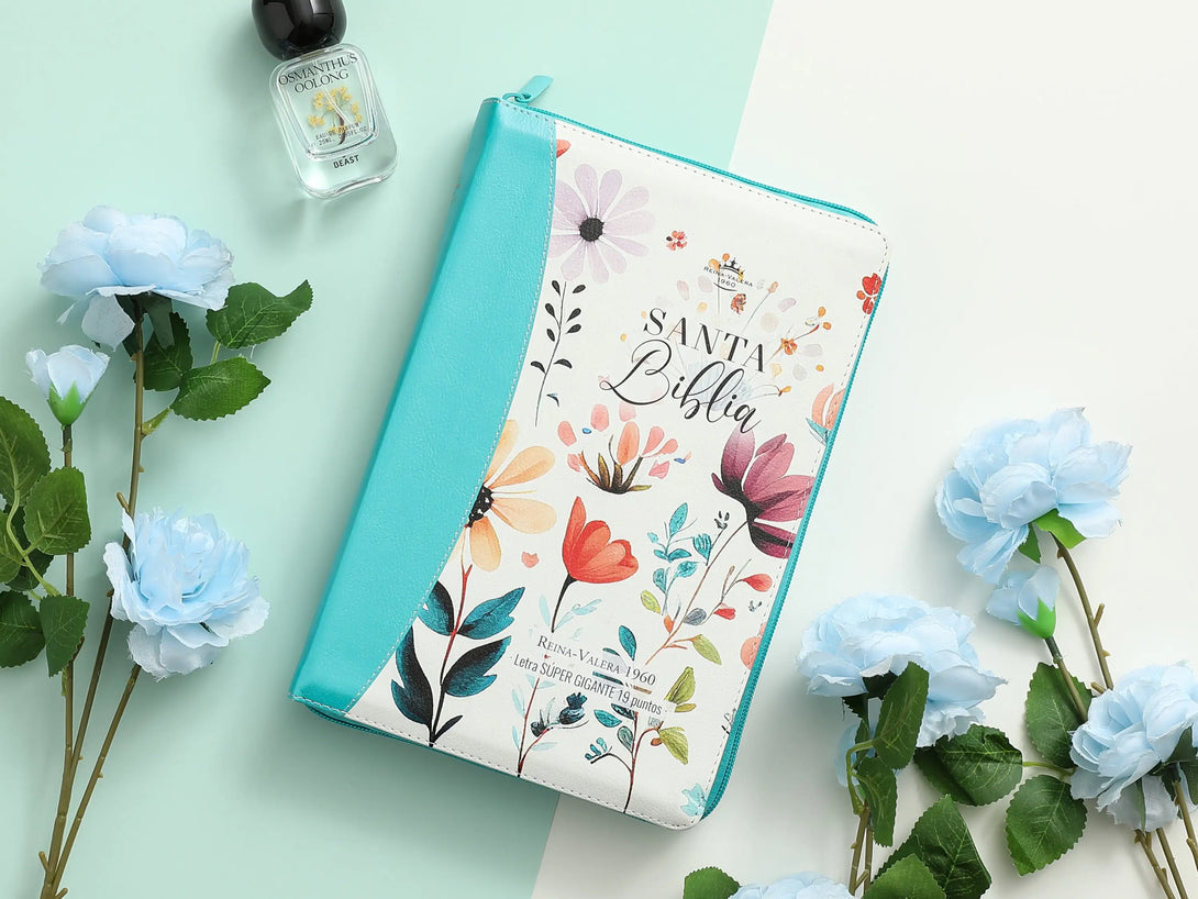 Biblia RVR60 088czti LSGi CP jardín turquesa - Biblias