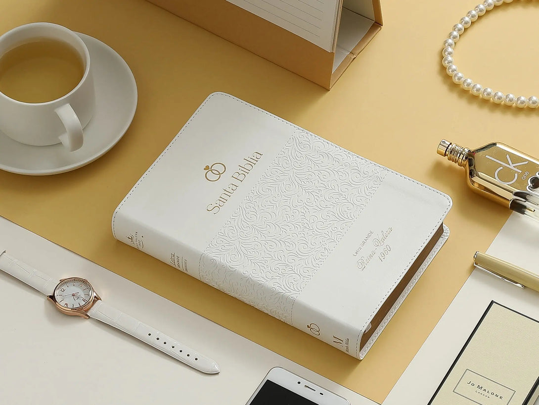 Biblia RVR60 de Bodas Canto Dorado 065cti PJR Con caja
