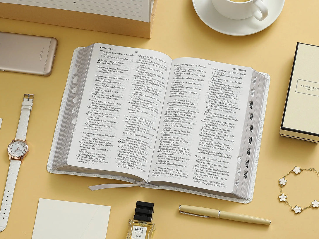 Biblia RVR60 de Bodas Canto Plateado 065cti PJR Con caja