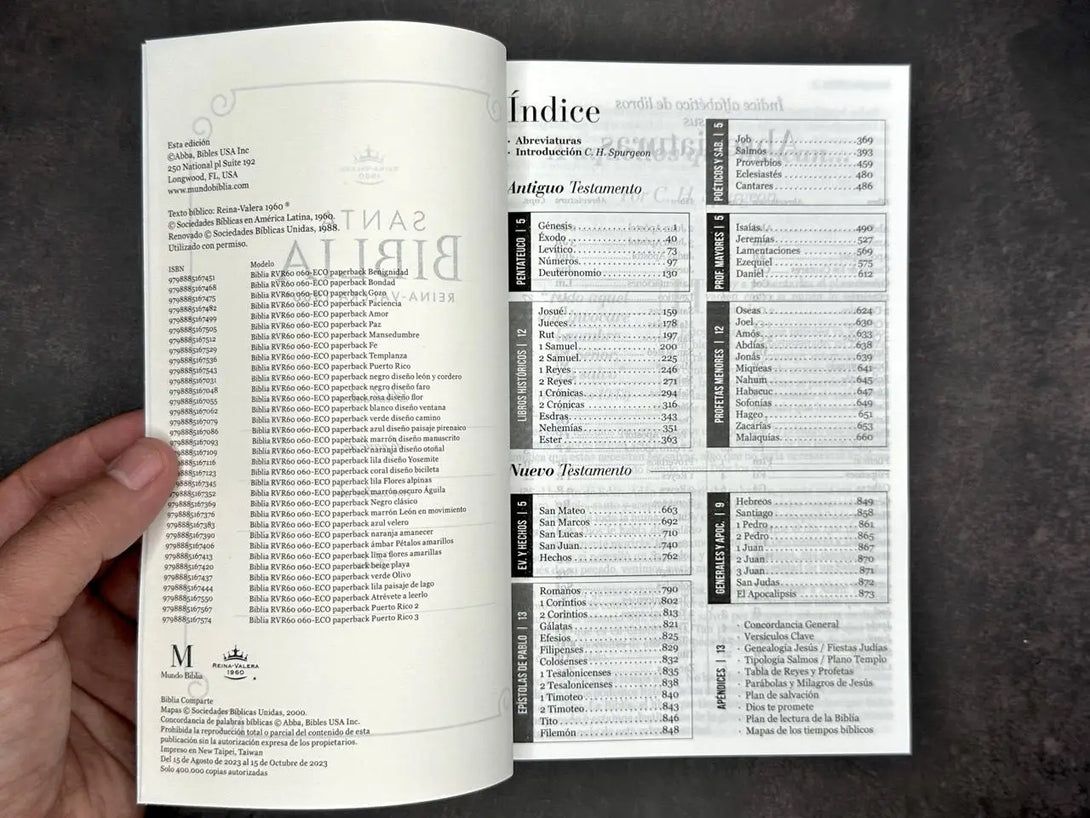 Biblia RVR60 Tamaño Manual - ECO paperback marrón diseño