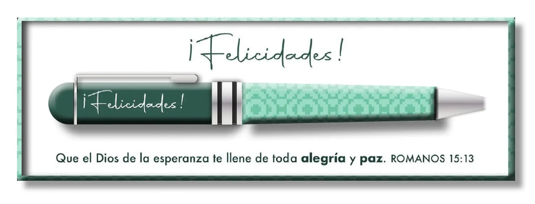 Bolígrafo de lujo en caja de regalo. Felicidades