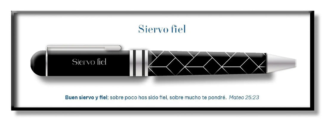 Bolígrafo de lujo en caja de regalo. Siervo fiel