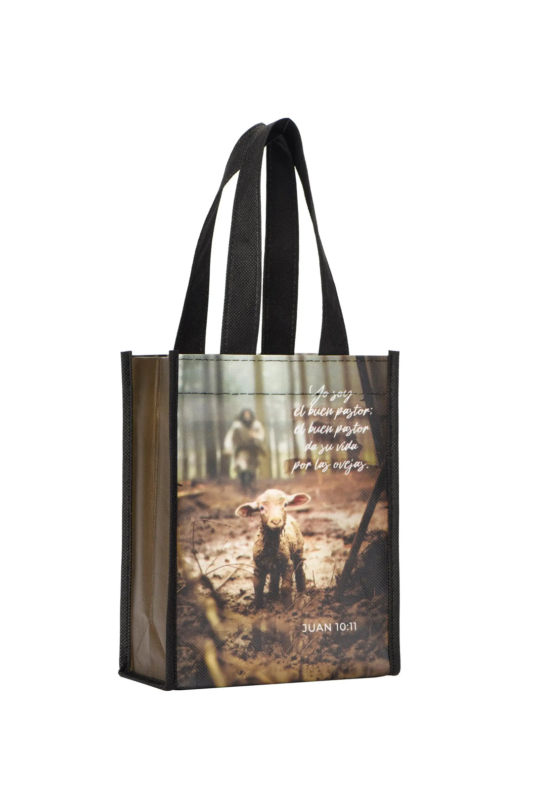 Bolsa Tote bag pequeña a todo color. Yo soy el buen pastor