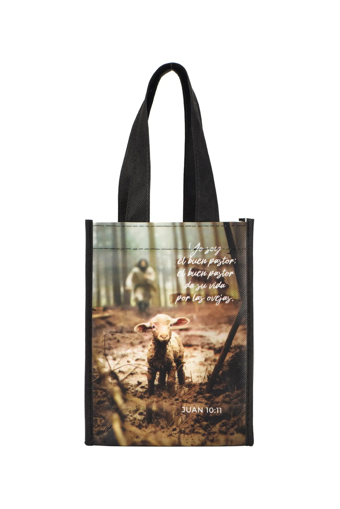 Bolsa Tote bag pequeña a todo color. Yo soy el buen pastor