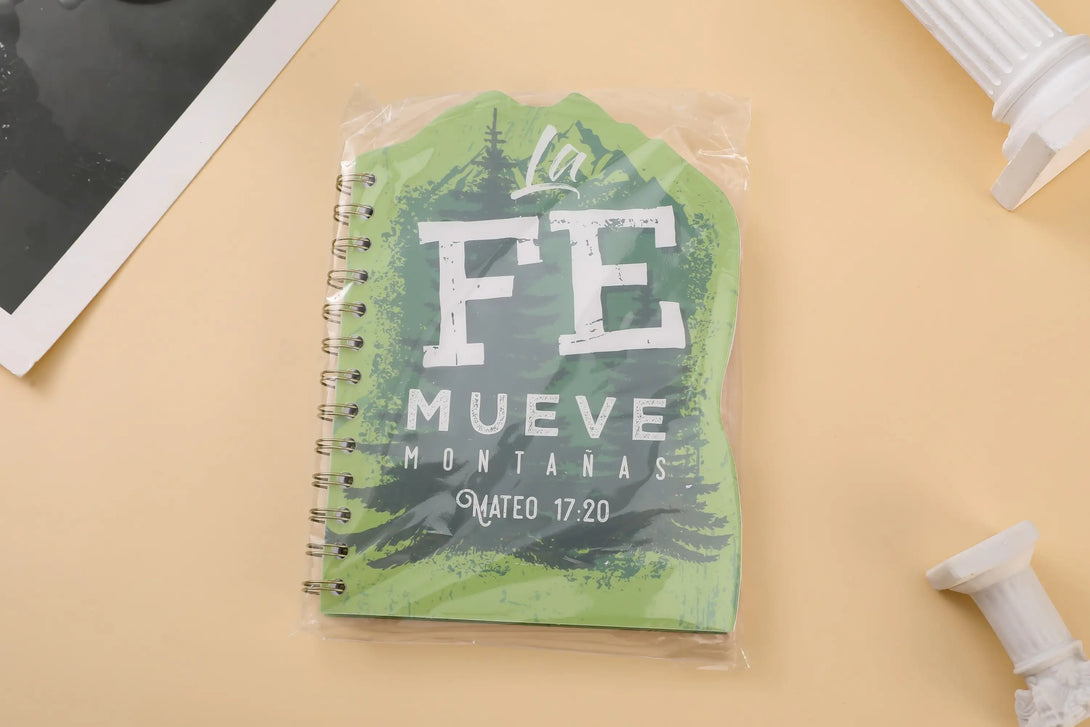 Libreta Troquelada con portada en PP. La Fe Mueve montañas