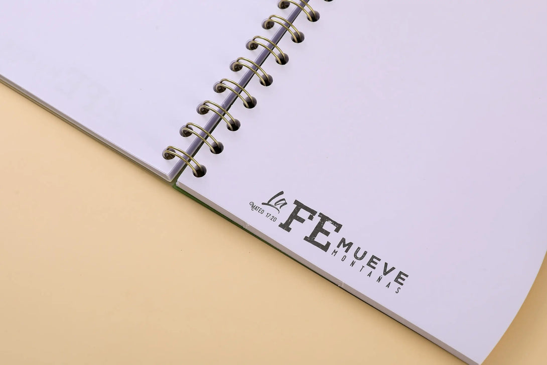 Libreta Troquelada con portada en PP. La Fe Mueve montañas
