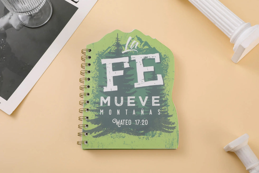 Libreta Troquelada con portada en PP. La Fe Mueve montañas