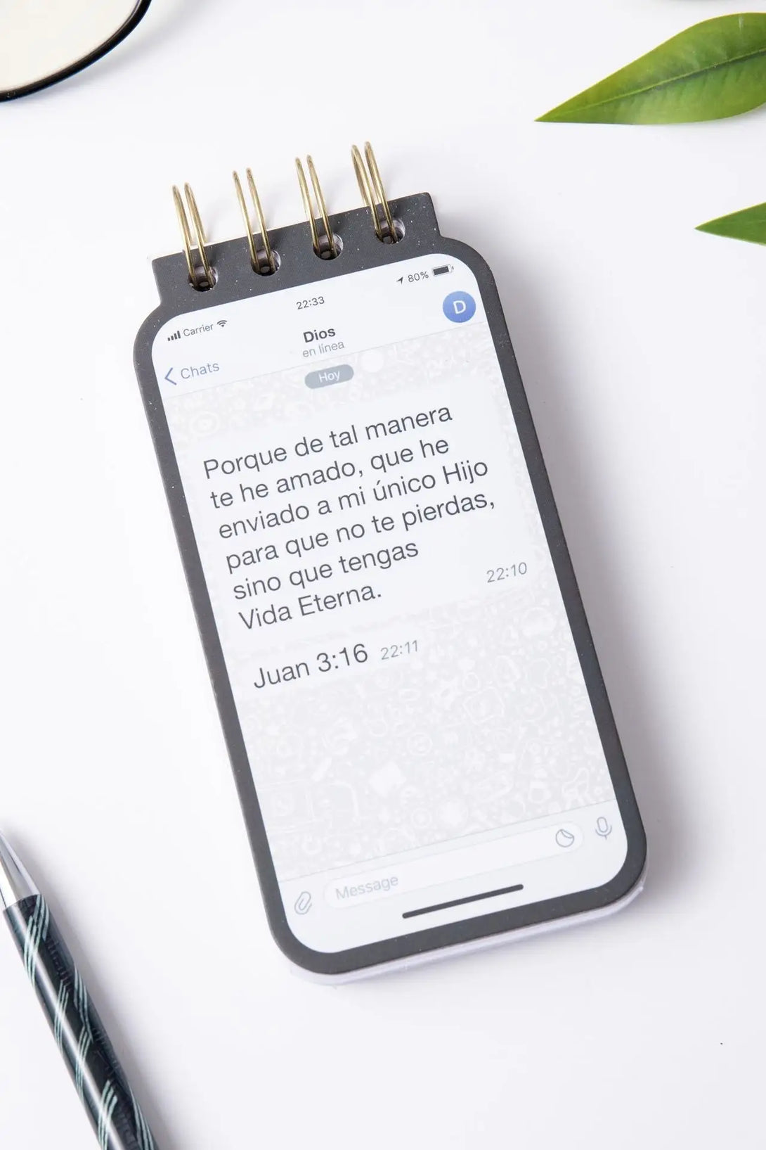 Libreta troquelada Juan 3:16