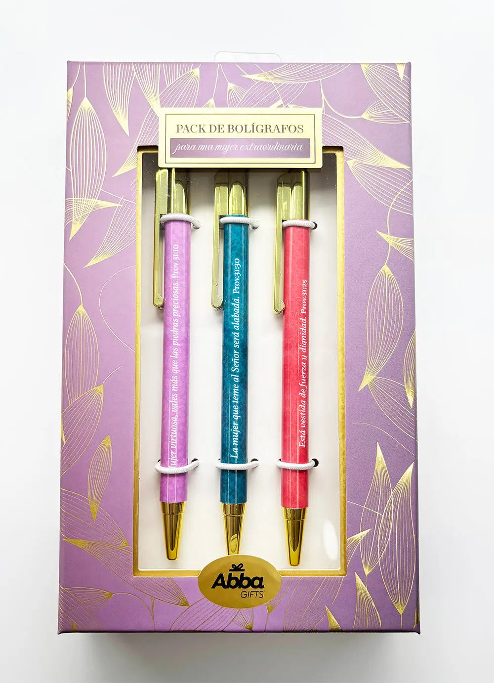 Pack 3 bolígrafos de lujo. Mujer extraordinaria