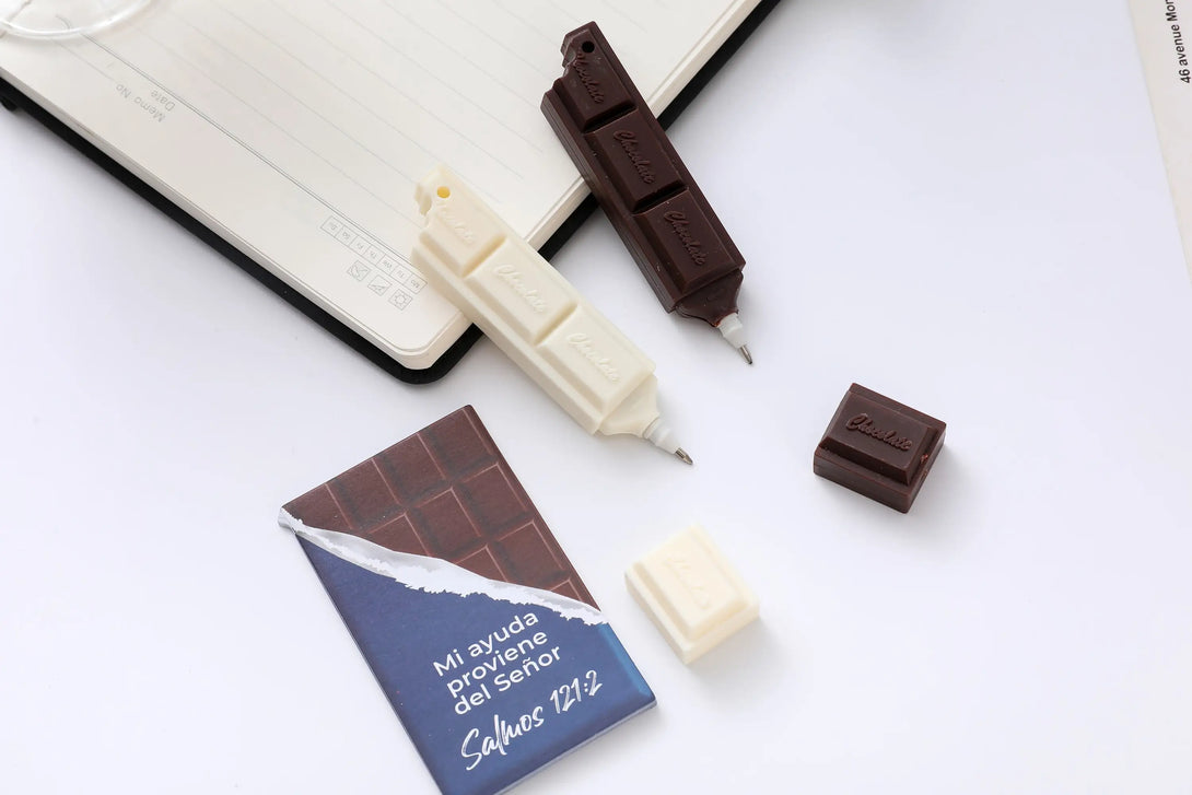 Pack creativo 2 bolis + sticky notes. Chocolate