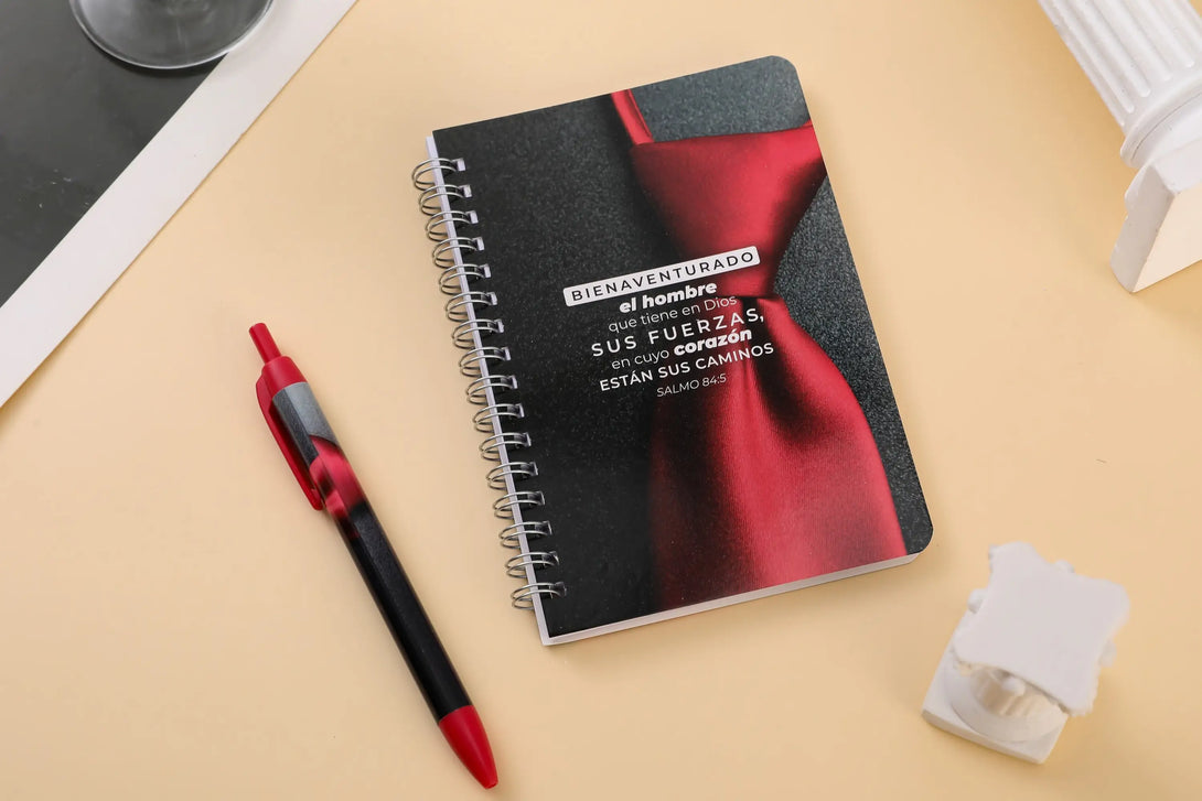 Pack libreta anillas con bolígrafo. Bienaventurado el hombre