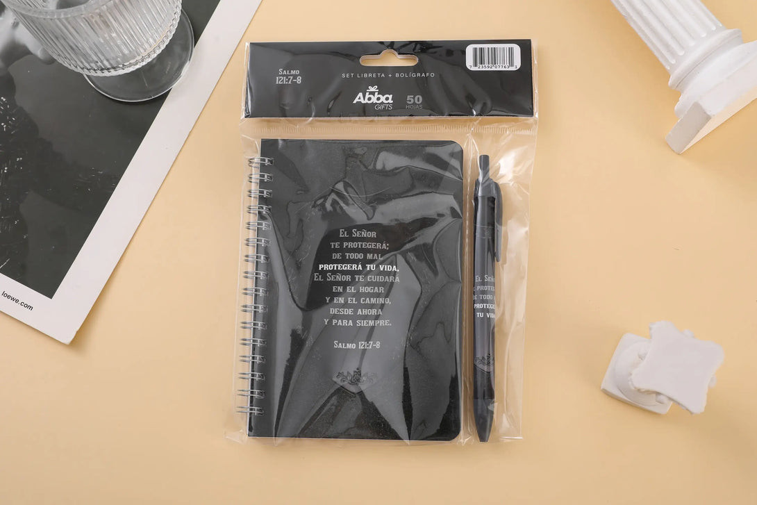 Pack libreta anillas con bolígrafo. El Señor te protegerá