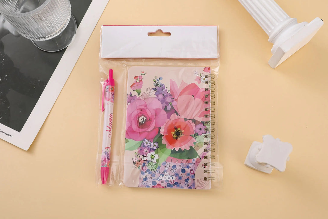 Pack libreta anillas con bolígrafo. Mamá