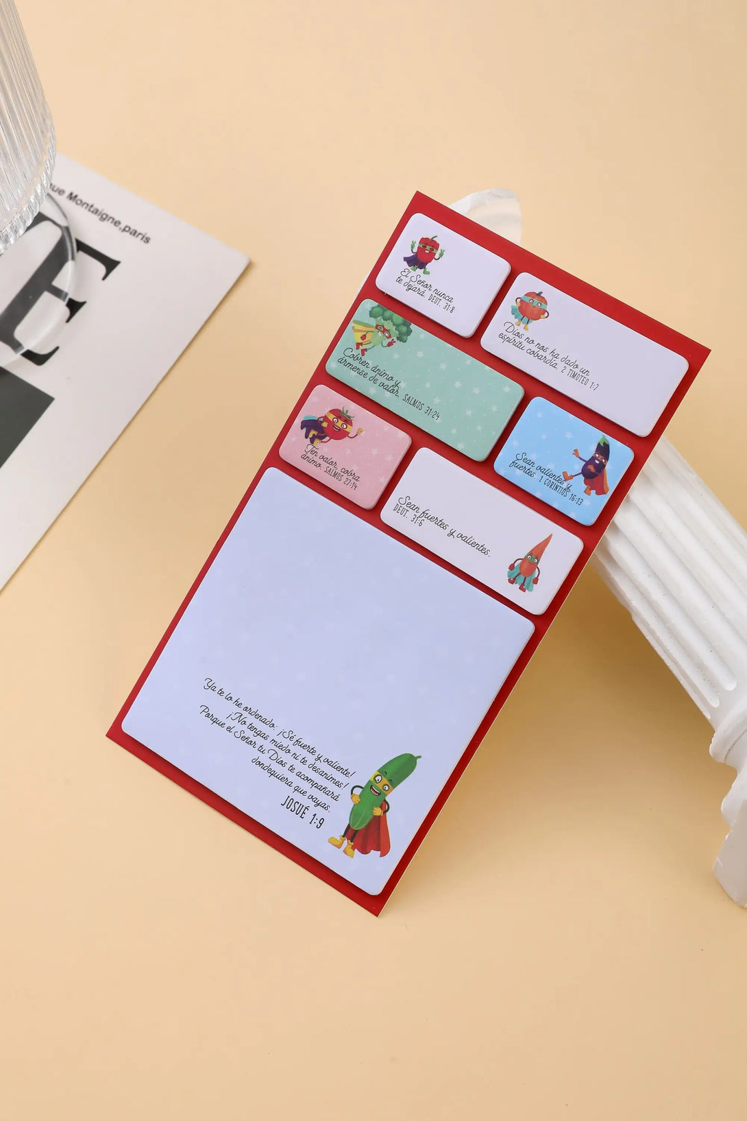Pack sticky notes. Valientes