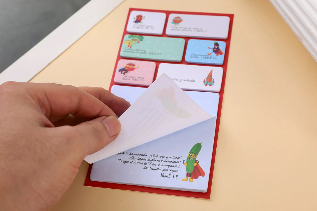 Pack sticky notes. Valientes