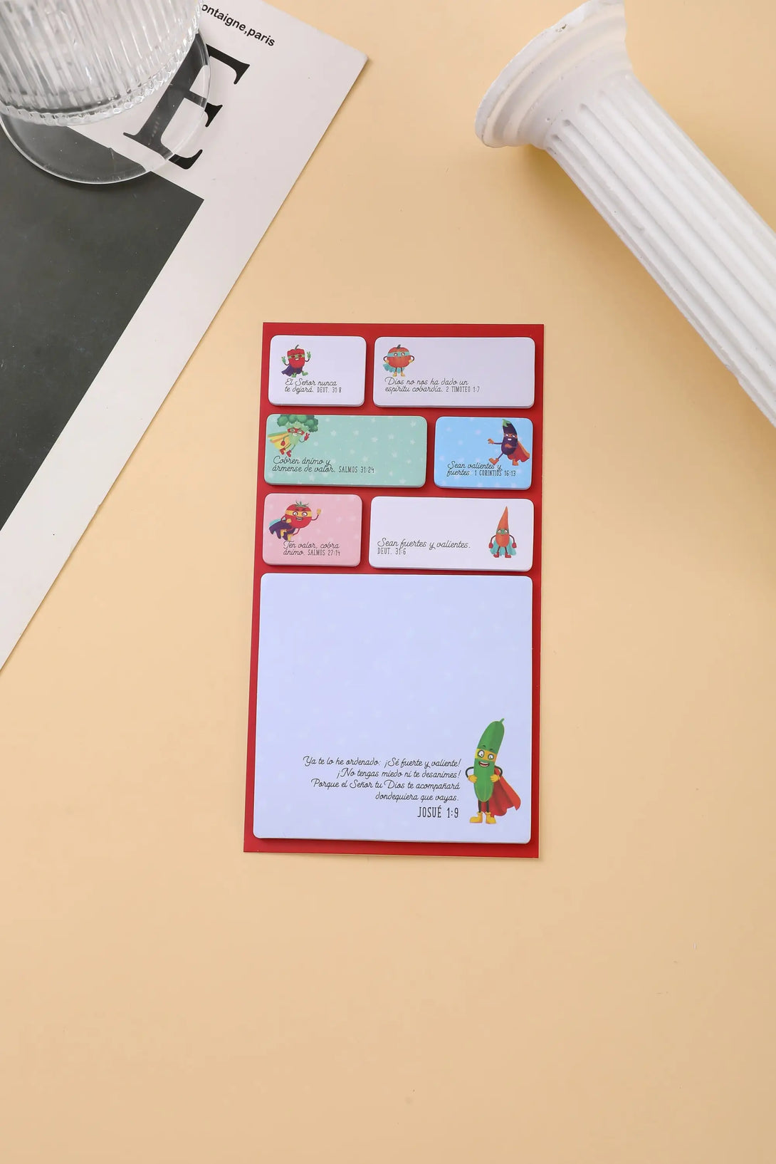 Pack sticky notes. Valientes