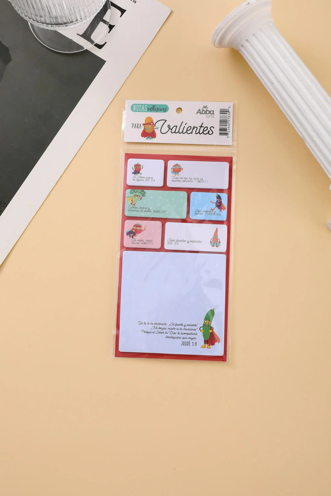 Pack sticky notes. Valientes