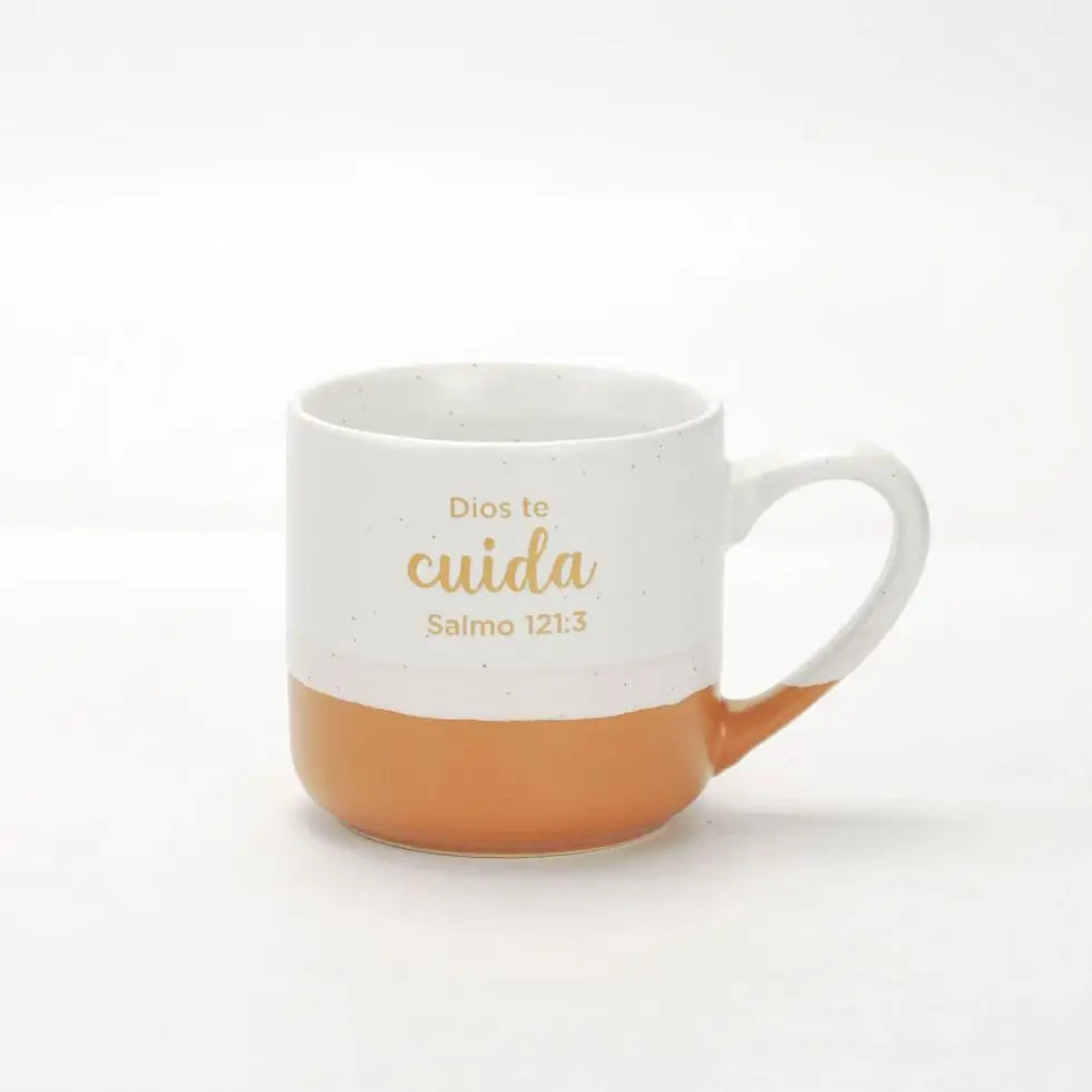 Taza 10 OZ. Colección Acuarela. Dios te cuida