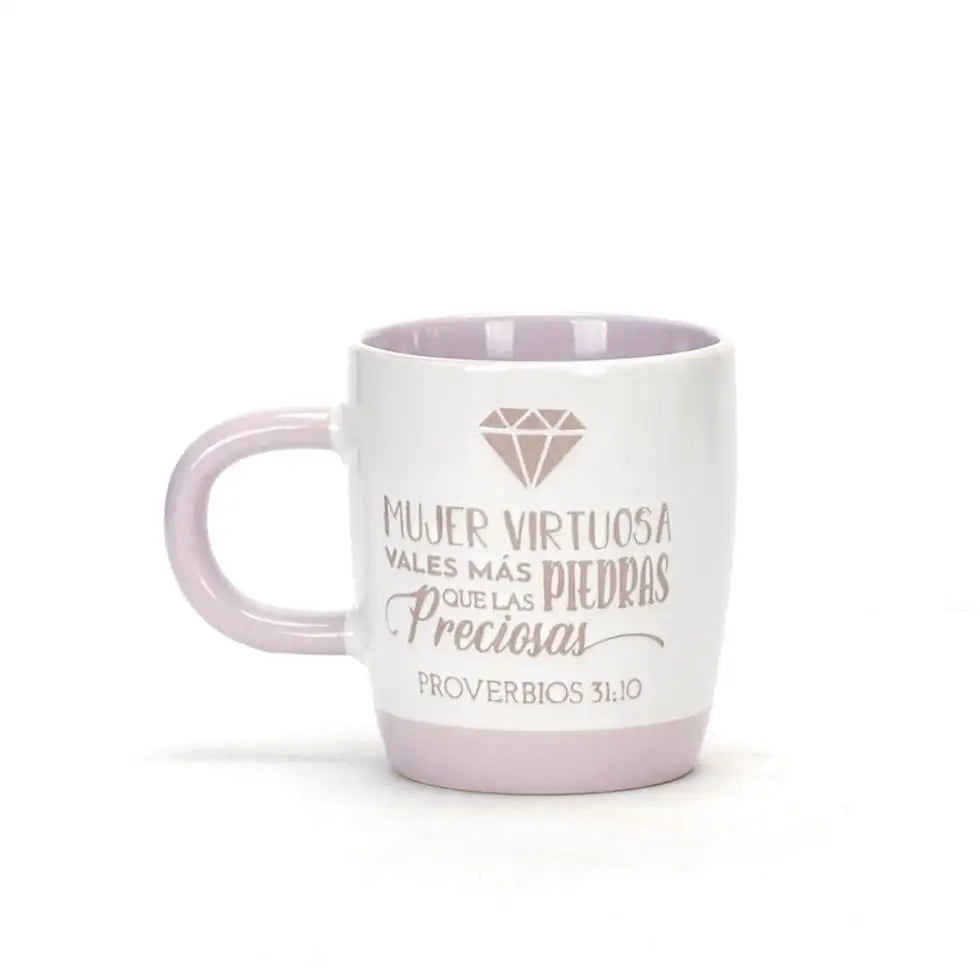 Taza 10 Oz. Colección elemental. Mujer virtuosa