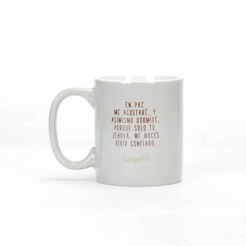 Taza 12 OZ. Colección Comparte. Con Dios puedes descansar