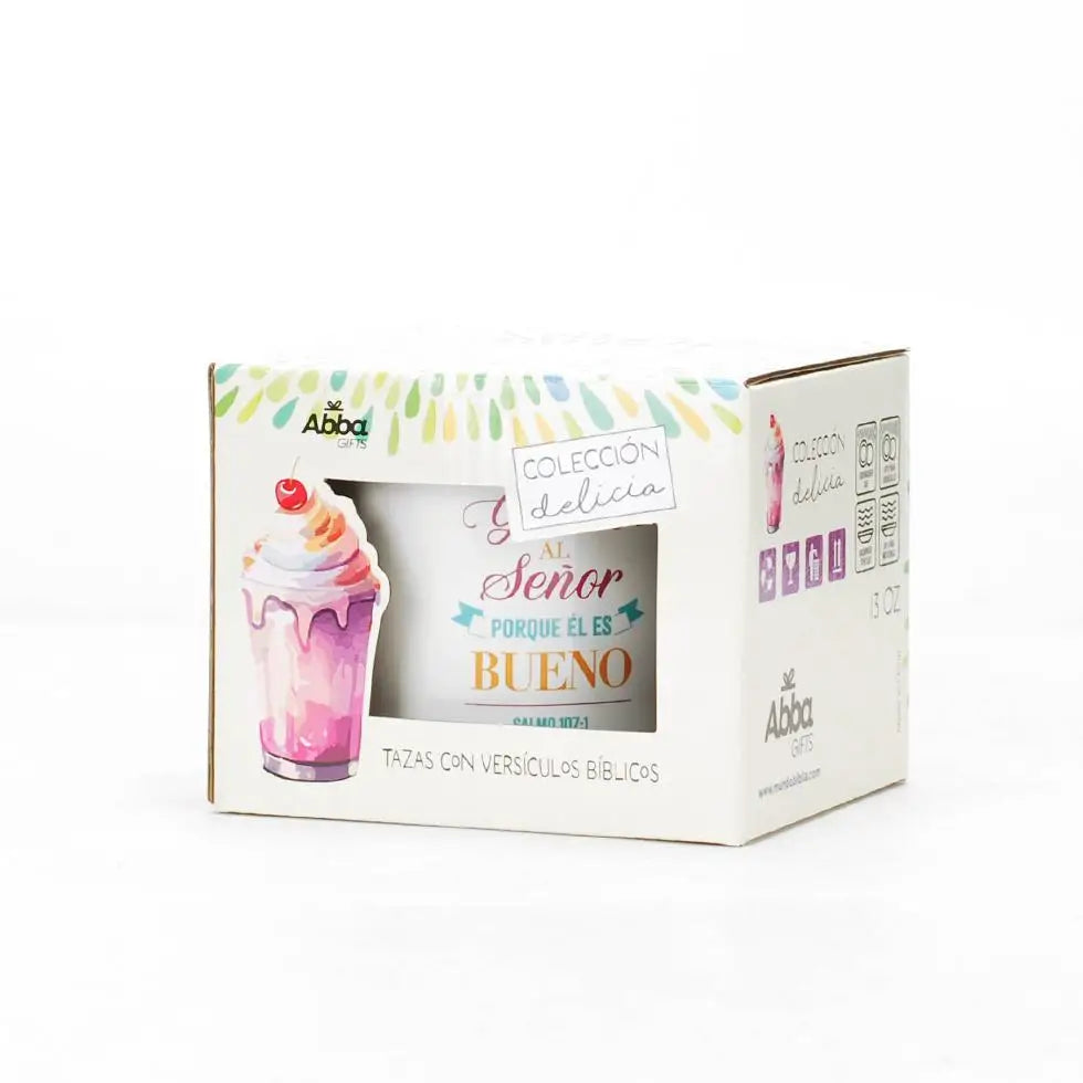 Taza 13 OZ. Colección delicia. Dad gracias