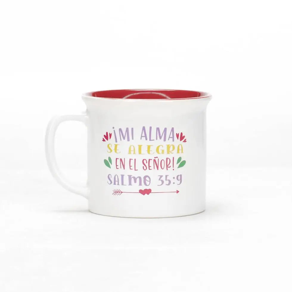 Taza 13 OZ. Colección delicia.Mi alma se alegra