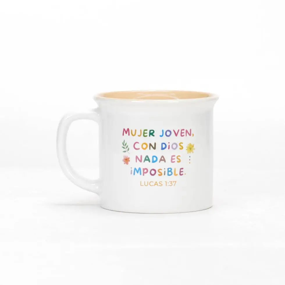 Taza 13 OZ. Colección delicia. Mujer joven