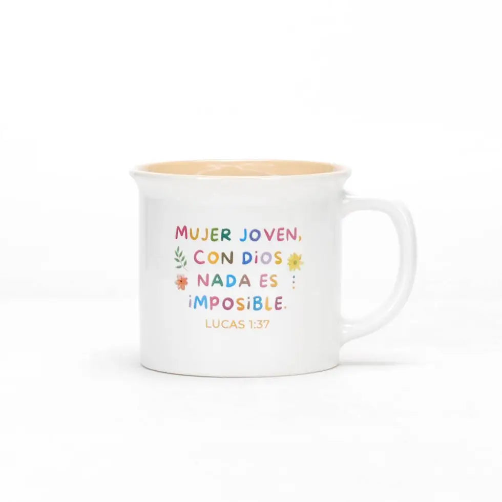 Taza 13 OZ. Colección delicia. Mujer joven