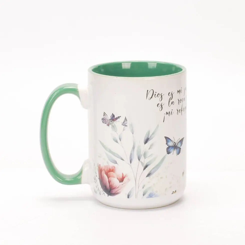 Taza 16 OZ. Colección Primavera. Dios es mi salvacion