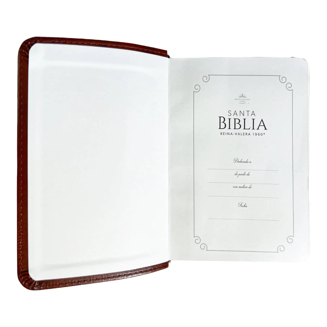 Biblia Reina Valera 1960 de bolsillo Imitación Piel café.