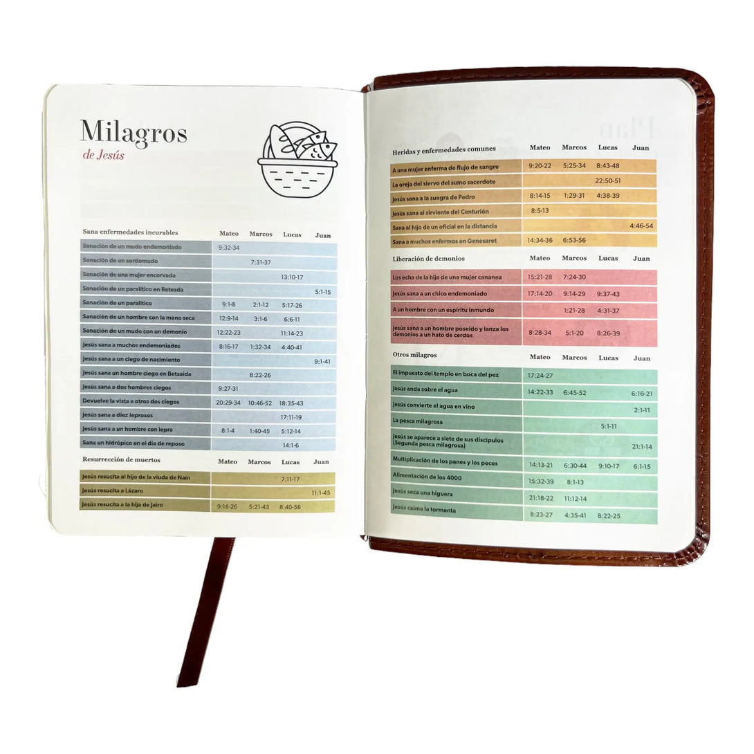 Biblia Reina Valera 1960 de bolsillo Imitación Piel café.
