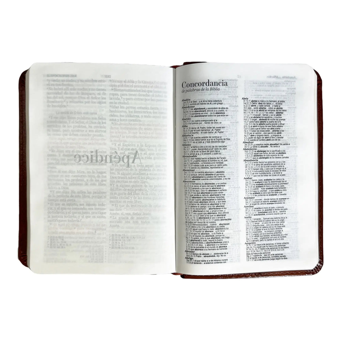 Biblia Reina Valera 1960 de bolsillo Imitación Piel café.