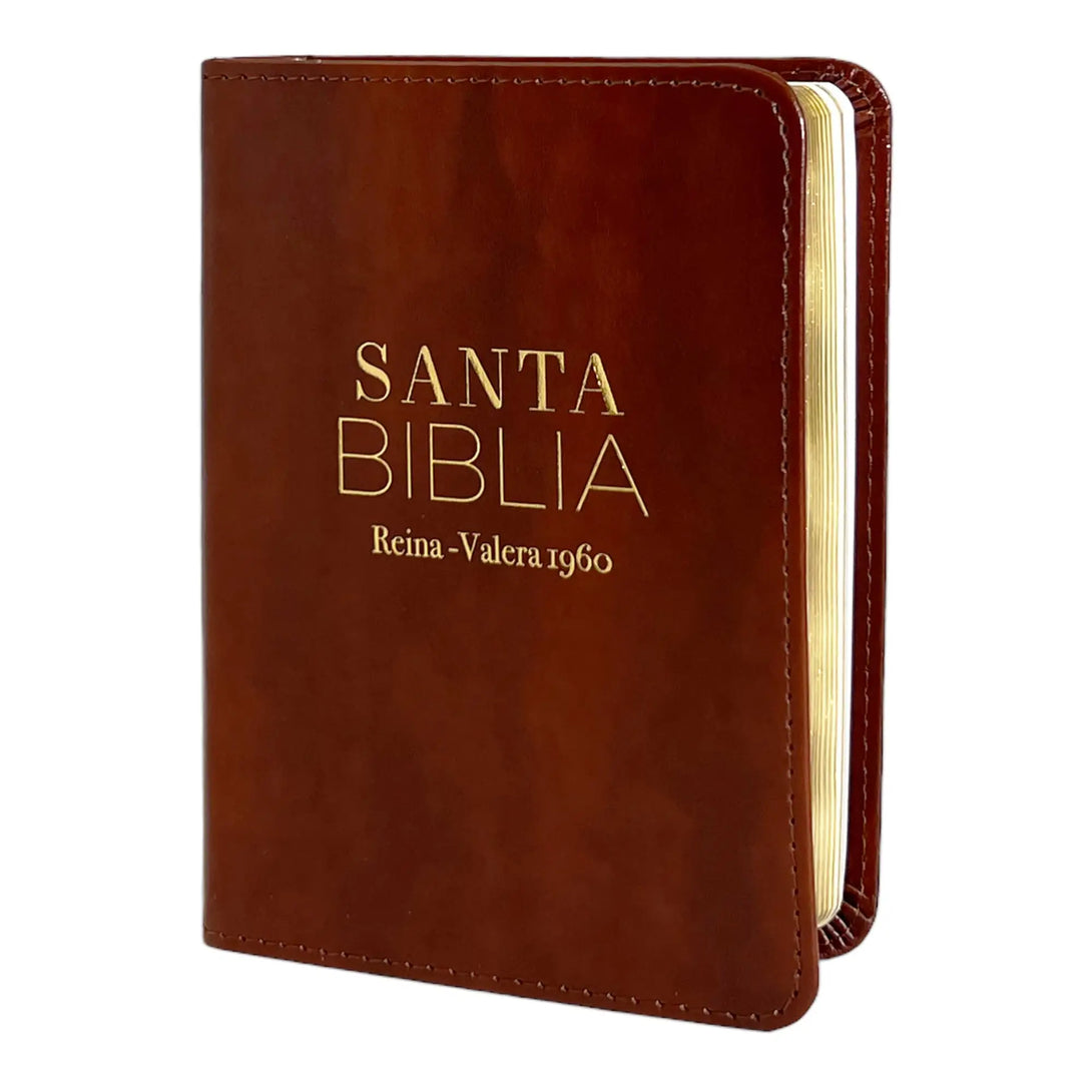 Biblia Reina Valera 1960 de bolsillo Imitación Piel café.