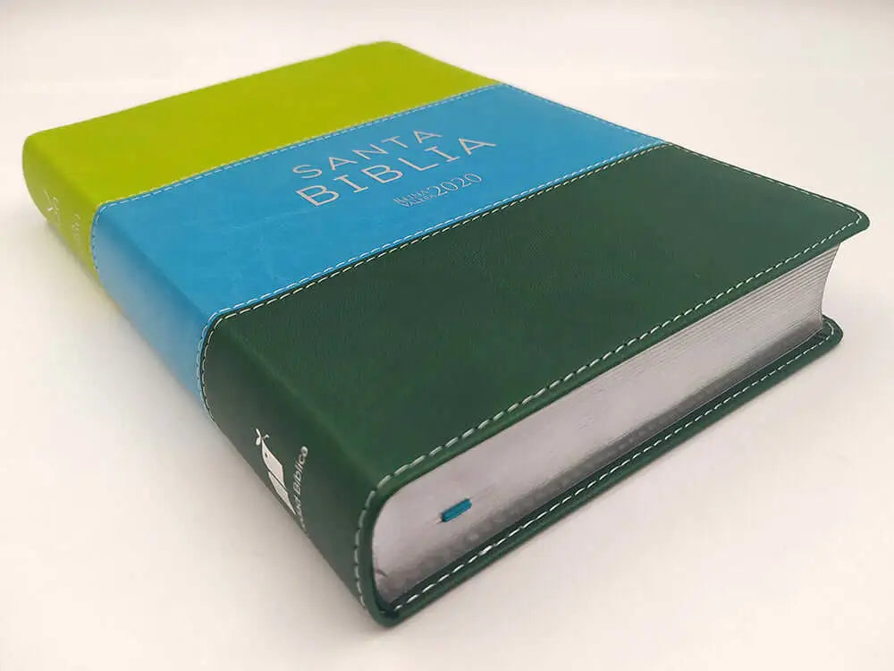Biblia Reina Valera 2020, tamaño manual, Letra Grande 12 puntos, Colección TriColor Verde