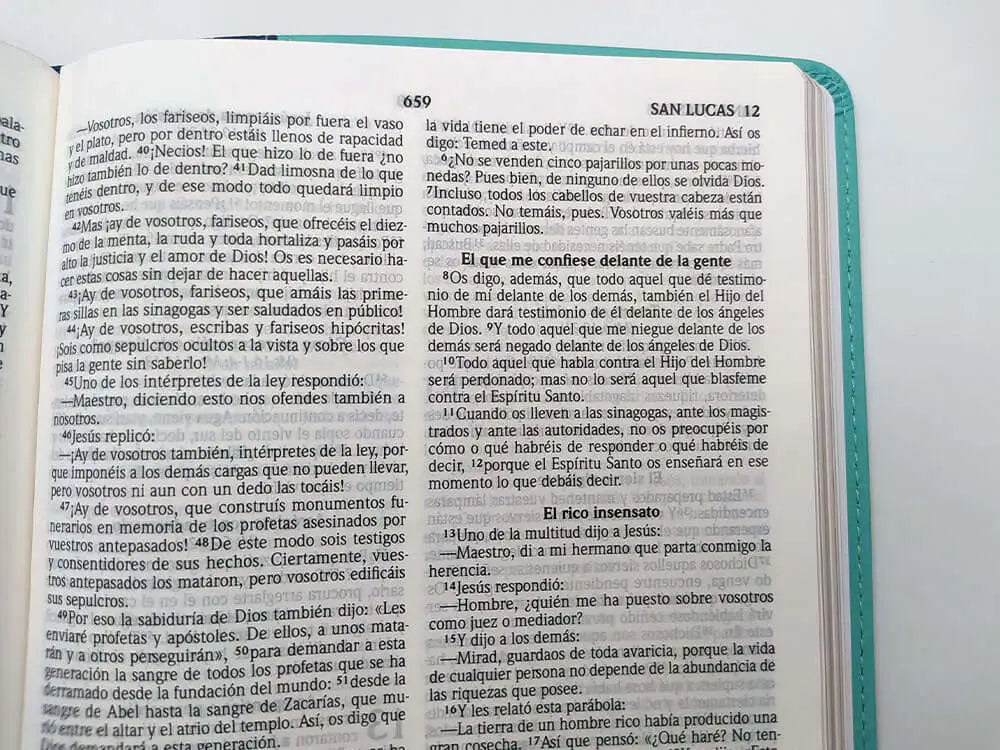 Biblia Reina Valera 2020 ultrafina imitación piel Delicadeza azul/turquesa